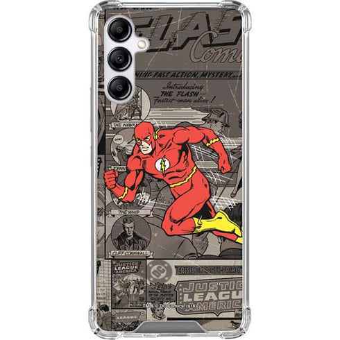 DC Comics Flash Mixed Media Galaxy A15 5G Clear Case
